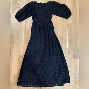 Boston Proper Black Eyelet Dress 8